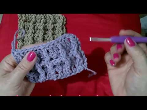 Ponto waffle - crochê - vídeo aula por @andreacrochehandmade