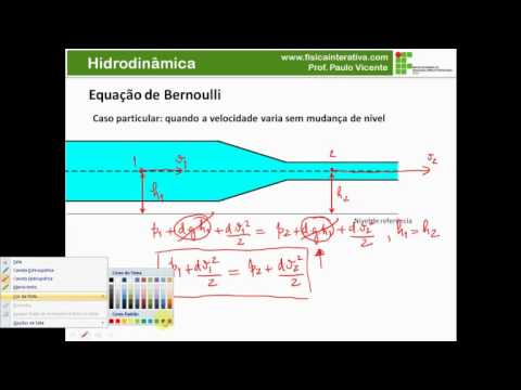 Hidrodinâmica - Equação de Bernoulli