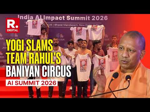 CM Yogi Adityanath Slams Congress 'Baniyan' Protest at AI Summit in Bharat Mandapam