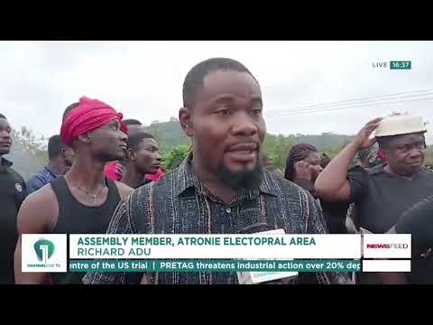 Atronie Residents Protest Illegal Mining Destruction of River Amoma
