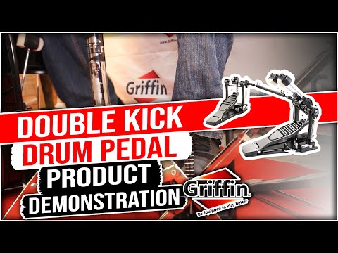 Griffin Double Drum Kick Pedal for Bass Drum - Twin Set Foot Pedal Quad Sided Beater Heads - Dual Double Chain Drive Percussion Hardware - Impressive Response for Metal and Rock Drummers image 14