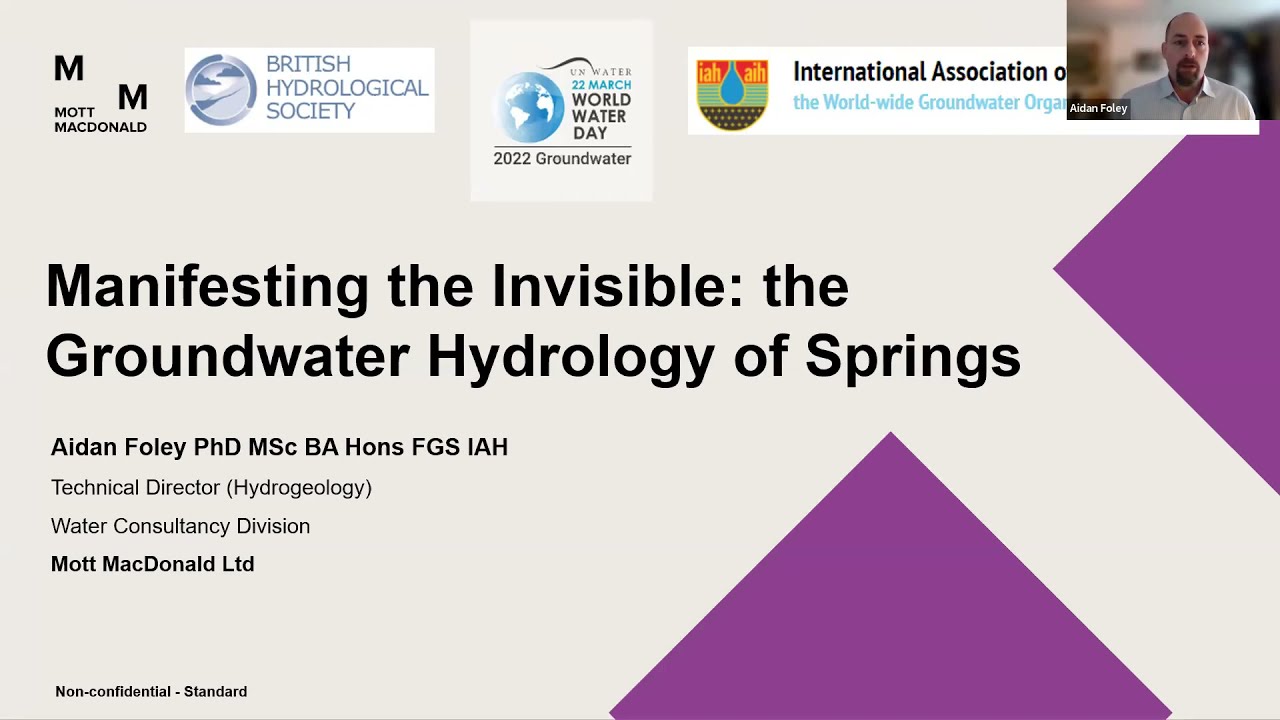 BHS Pennines: An introduction to the groundwater hydrology of springs - Aidan Foley (Mott MacDonald)