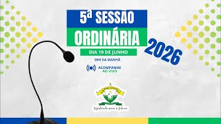 QUINTA SESSÃO ORDINÁRIA | CÂMARA MUNICIPAL| 19 DE MAIO| MARCOLÂNDIA PIAUÍ