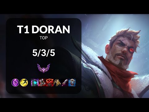 T1 Doran Jayce vs Kled TOP - KR MASTER Patch 14.24