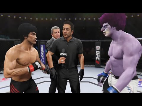 Bruce Lee vs. Purple Monster - EA Sports UFC 2 - Dragon Fights 🐉
