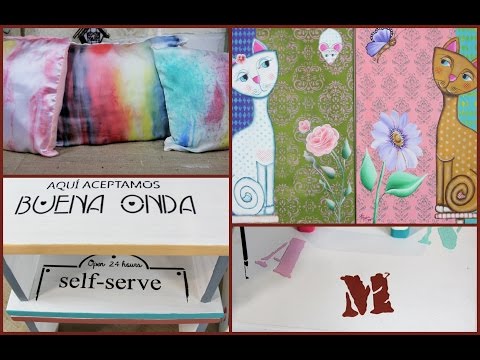 ManosalaObraTv Programa 20 - Pintar Seda - Cuadros - Stencils - Pintura Tiza