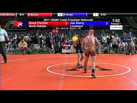 Cadet Freestyle 140 - Dane Fischer (ND) vs. Joe Kerry (LA)