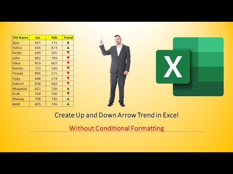 How to display trend up or down in Excel | Best use of Custom Formatting