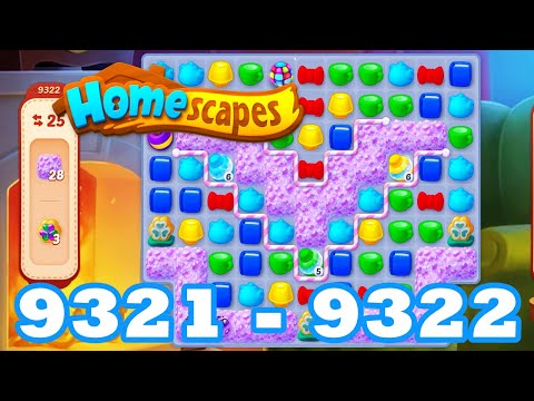 Homescapes Level 9321 - 9322 HD | 3 - match puzzle game | gameplay | android | GameGo Game | IOS