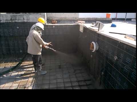 Gunite work for Swimming Pool.