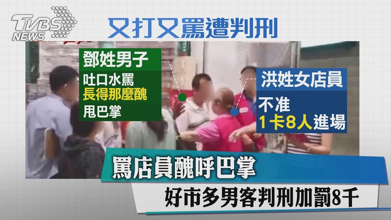 罵店員醜呼巴掌　好市多男客判刑加罰8千