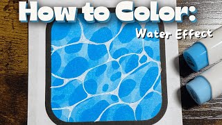 How to Color: Stunning Water Effect with Ohuhu Markers | #coloringtutorial #adultcoloring