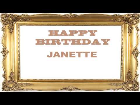 Janette   Birthday Postcards & Postales
