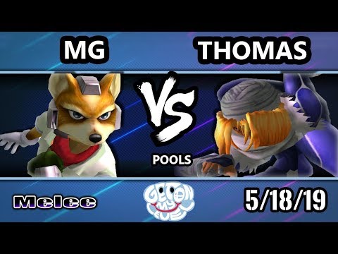 GOML 2019 SSBM - MG (Fox) Vs. Thomas (Sheik) Smash Melee Tournament Pools