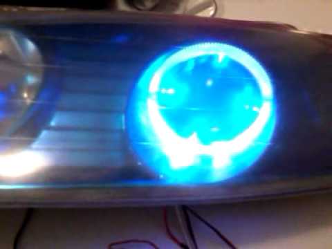 Homemade halo demon eye headlights