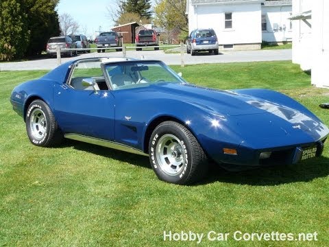 1977 Dark Blue Corvette Stingray 4spd 35K original Miles Video