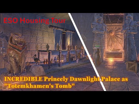 AMAZING ESO Housing Tour - Totes1's Princely Dawnlight Palace, "Totemkhamen's Tomb"
