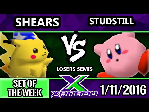 S@X 132 - Shears (Pikachu) Vs. Studstill (Kirby) SSB64 Losers Semis - Smash 64