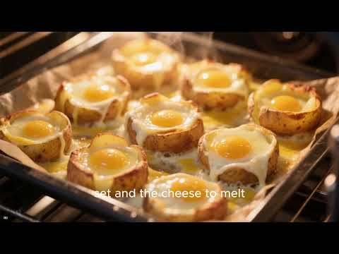 🥔 Golden Potato Nests with Cheesy Egg Filling 🧀