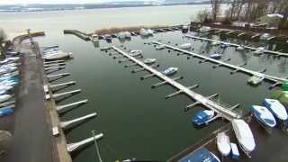 preview picture of video 'Hafen von Vallamand Schweiz - Yuneec Q500'