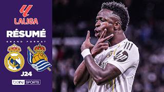 Résumé : Vinicus ASSUME ses responsabilités sans MBAPPÉ, le Real Madrid, LEADER , bat la Sociedad !