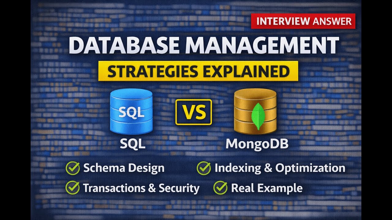 Database Management Strategies | Explained  SQL vs MongoDB (Interview Answer)