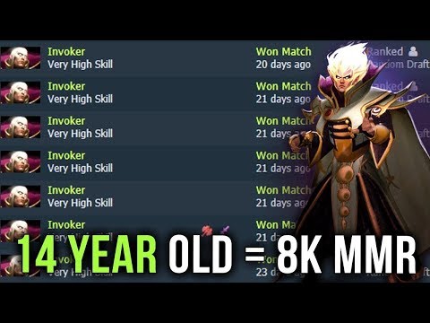 14-Year-Old Kid = 8000 MMR Destroying TI Winner - Crazy Invoker Spammer - EPIC Gameplay Dota 2