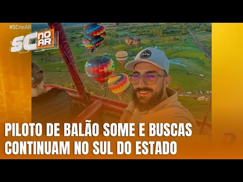 Piloto de balão desaparece há 5 dias em Praia Grande, SC