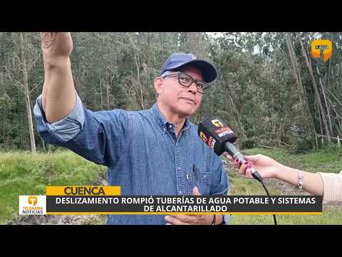 Deslizamiento rompió tuberías de agua potable y sistemas de alcantarillado