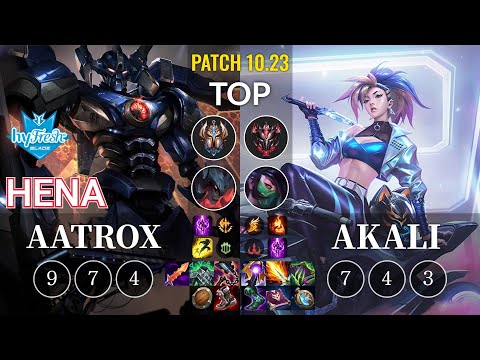 hyF Hena Aatrox vs Akali Top - KR Patch 10.23