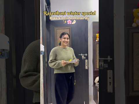 Winter Special Rajasthani Food ❄️ | Makki ki Bati & Ratalu ki Sabji 😍 #food #cooking