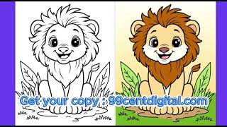 Lion Cub in the Jungle Coloring Pages