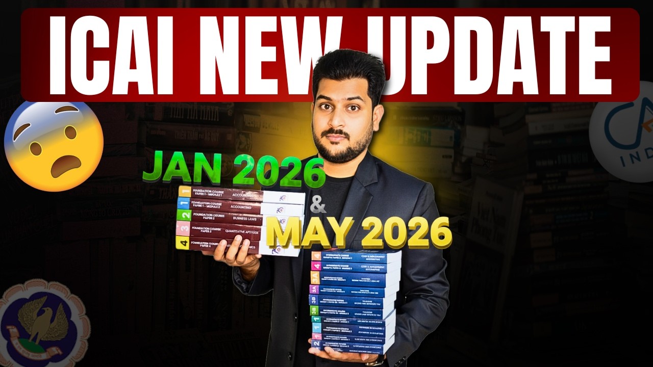 CA Students Alert 🚨 | ICAI Released New Study Material for Jan & May 2026