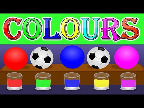 Learn colours with football for kids | Amazing colours videos for kindergarten @ kid2teentv Video