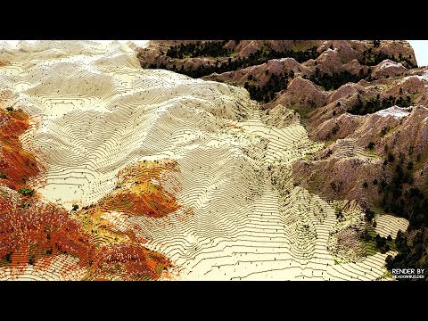 [Minecraft Map Timelapse] World Machine and WorldPainter Terrain Map By Danton15h | 4K 60 FPS