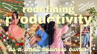 week in my life practicing non-toxic productivity as a small biz owner // cozy productivity vlog