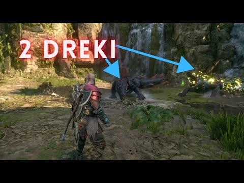 Kratos and Freya fight 2 Dreki in Vanaheim | God of War Ragnarok | GMGOW Difficulty | PS5
