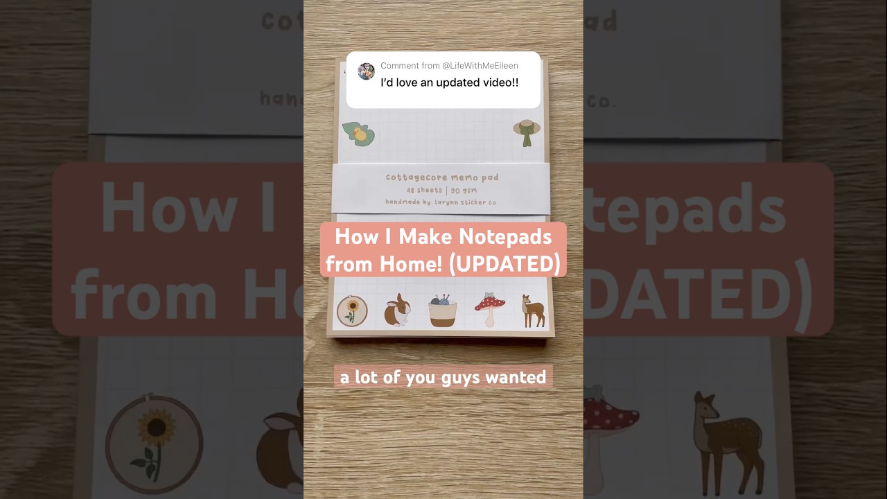 How I Make Notepads from Home! UPDATED Tutorial | larynnstickerco.com #notepad #turorial #stationery