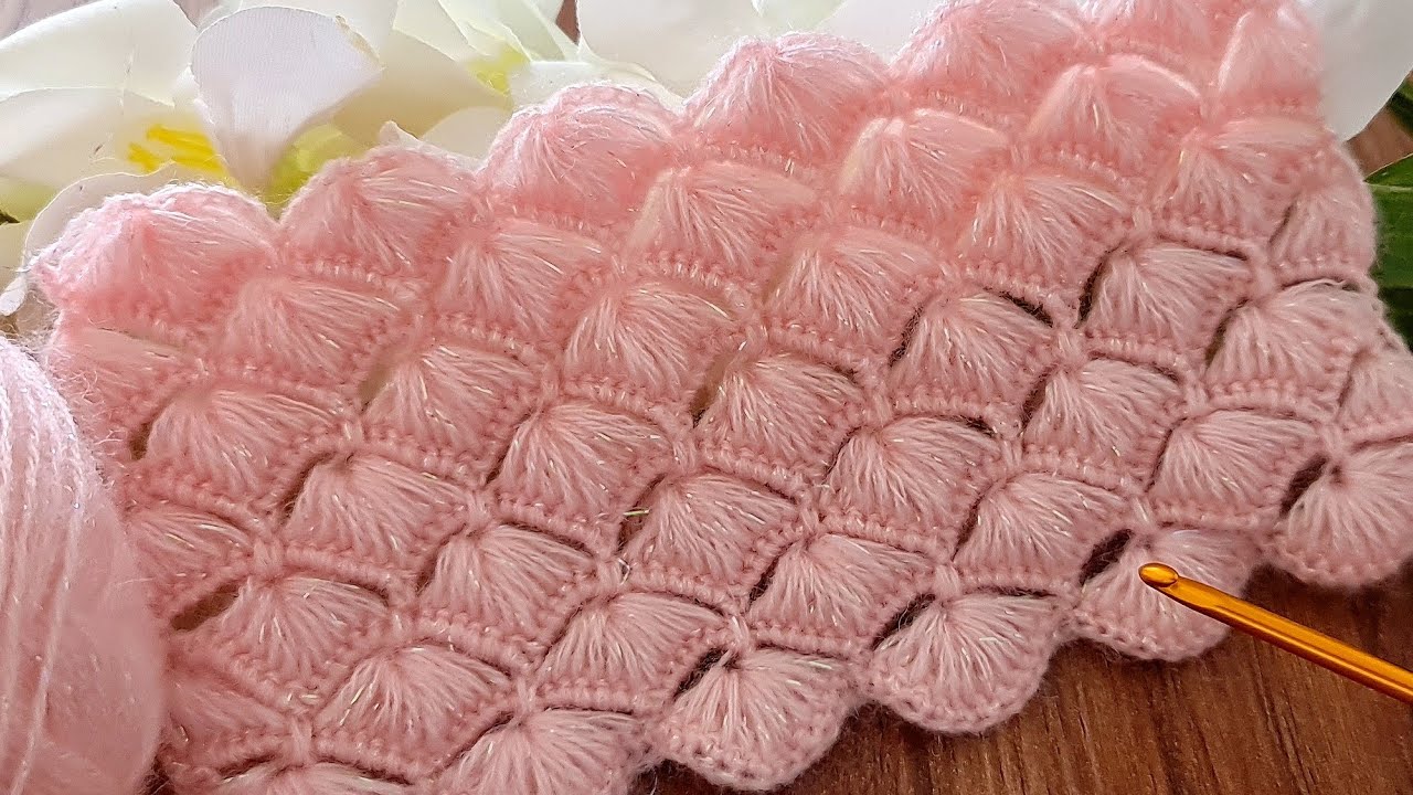 Wow, super easy eye catching Crochet stitch baby blanket knitting pattern