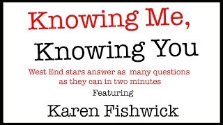 Karen Fishwick plays Knowing Me, Knowing You video