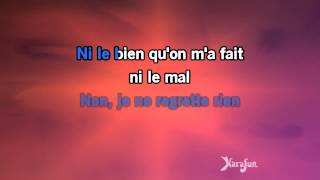 Karaoké Non, je ne regrette rien (Live à la Tour Eiffel) - Johnny Hallyday *