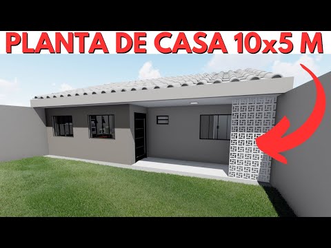 PLANTA DE EDICULA 10x5 METROS! 50 M2!