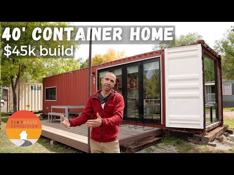 Most Livable 40 ft Container Home?! Architect's DIY $45k Tiny House