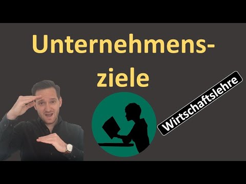 Vier Kategorien von Unternehmensziele (Sachziele, wirtschaftliche, soziale, ökologische Ziele)