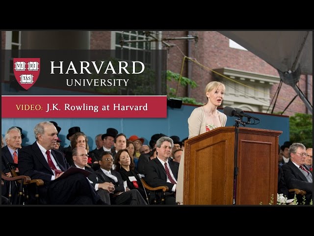 J.K. Rowling Harvard Commencement Speech | Harvard University Commencement 2008