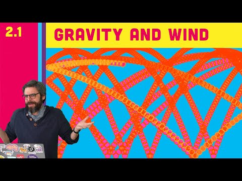 2.1 力のシミュレーション重力と風 - コードの性質 (2.1 Simulating Forces: Gravity and Wind - The Nature of Code)