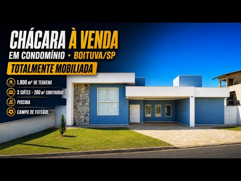 Sua Chácara no interior de São Paulo - Moderna - Boituva Sp - 3 suítes -  Aceita Financinanciamento