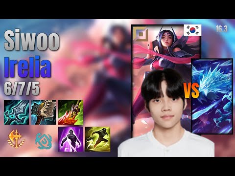 Siwoo Top Irelia vs Anivia lol KR solo rank Full Game 16.3 | 시우 이렐리아 vs 애니비아