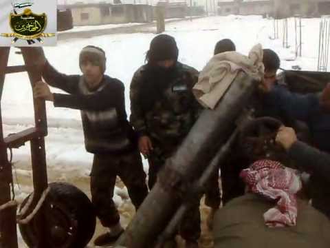 استهداف مقرات النظام بقذائف الهاون من قبل كتيبة المهاجرين في مدينة القصير