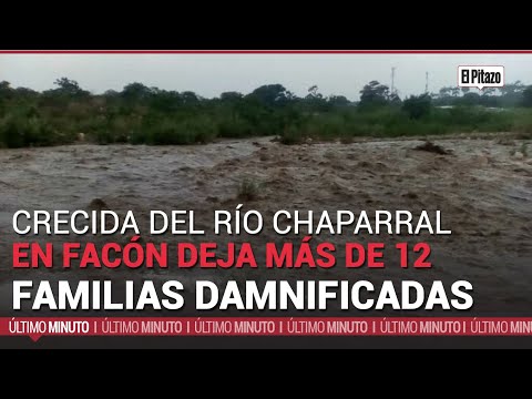 Damnificadas 12 familias en Falcón tras crecida del río Chaparral